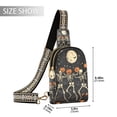thumbnail image 2 of FORMRS Womens Crossbody Sling Bag Travel Daypack Shoulder Chest Backpack, Black Halloween Dancing Skeleton, 2 of 7