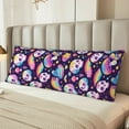 thumbnail image 4 of KLL Ultra Soft Microfiber Body Pillow Cover/Pillowcases 20"x54" with Hidden Zipper Closure-Skull colorful mushroom rainbow, 4 of 5