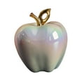 thumbnail image 3 of jicheng Apple Statue Art Crafts Ceramic Apple Figurine for Halloween TV Stand Office White, 3 of 9
