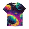 thumbnail image 6 of Ounisa Unisex Short Sleeve T Shirts Crew Neck Starry Sky Galaxy Print Casual Soft Loose Fit Spring Summer Daily Wear Fashion Tops S-5XL, 6 of 6