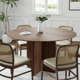 thumbnail image 2 of Flora 52" Soild Wood Dining Table Round Kitchen Table, Walnut, 2 of 9