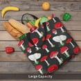 thumbnail image 5 of Wukai Red Mushrooms Print Reusable Grocery Bag Shopping Bags with Zipper Shoulder Shopping Handle Bag Suitable for Outdoor Convenient Daily Bag, 5 of 8