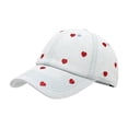 thumbnail image 3 of Women's Baseball Cap, Embroidered Heart Denim Trucker Hat, Adjustable Retro Vintage Style Cap for Women, Casual Outdoor Sun Hat for Daily Wear​-Light Blue, 3 of 7