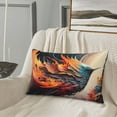 thumbnail image 5 of Uemuo Dynamic Fire Bird Art Print Throw Pillow Case – Cozy & Soft Cushion Cover, Hypoallergenic Pillow Case for Sleeping, Perfect for Women with Envelope Closure-14"x20", 5 of 6
