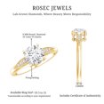 thumbnail image 5 of Rosec Jewels Certified Lab Grown Diamond Circle Engagement Ring 2 Carat - 8mm- EF-VS Quality, 18K Yellow Gold, US 4.50, 5 of 8