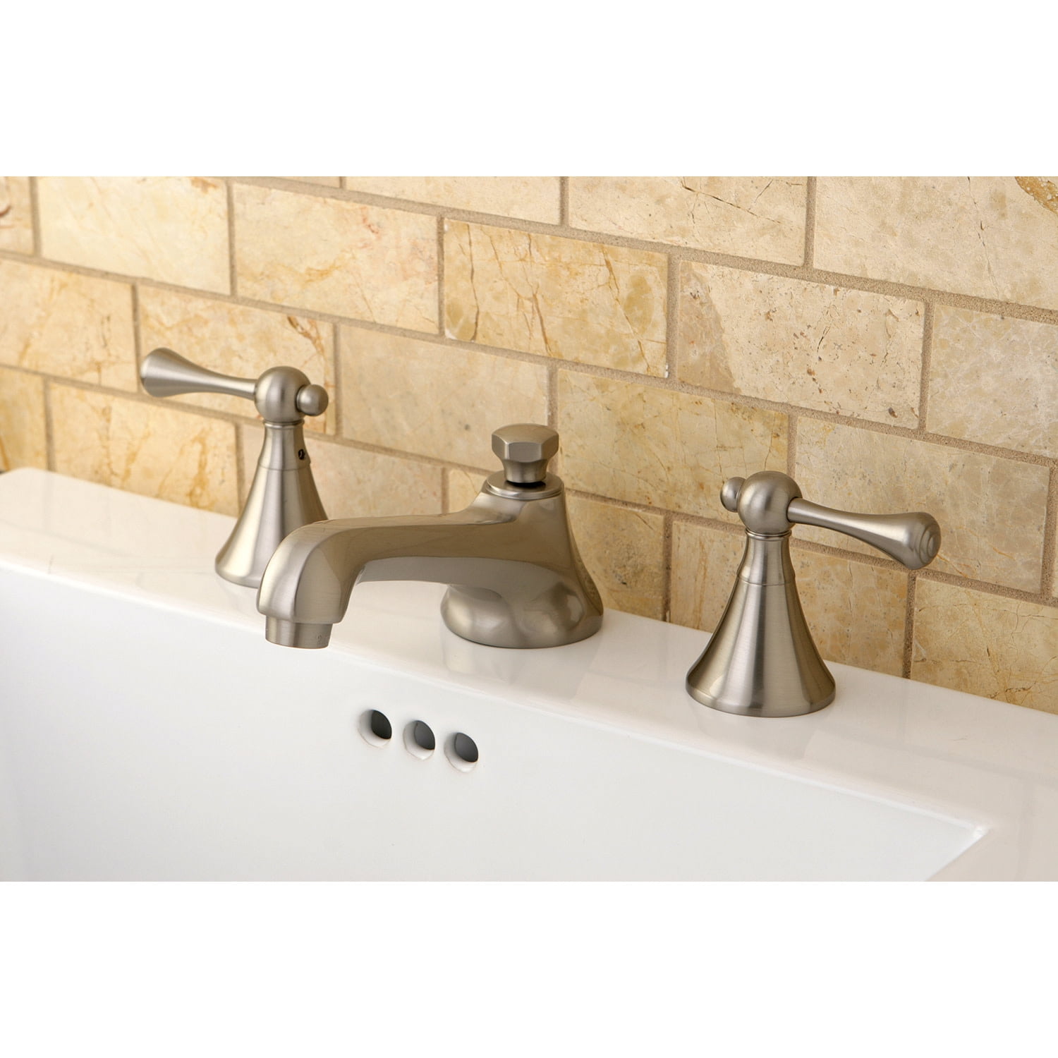 Kingston Brass KS4478BL 8 in. Widespread Bathroom Faucet, Brushed Nickel