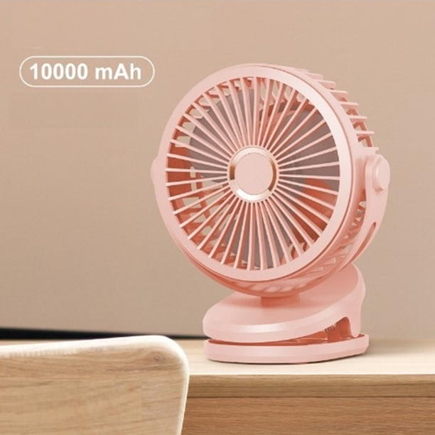 Ventilador portátil de 6 pulgadas con Clip, 1 piezas, 3 velocidades, 4 modos, rotación de 360 grados, silencioso, recargable por Usb, para cochecito de escritorio Fivean unisex