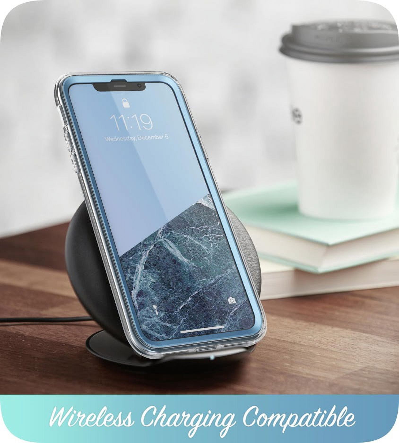 i-Blason Cosmo Series Case for iPhone 11 (2019 Release), Slim Full-Body Stylish Protective Case with Built-in Screen Protector, Blue, 6.1''