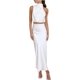 thumbnail image 3 of Trajes blancos de 2 piezas para mujer sexy, tops con hombros descubiertos para mujer, conjuntos de pantalones de pierna ancha de verano, trajes de 2 piezas para mujer, primavera, 3 of 5