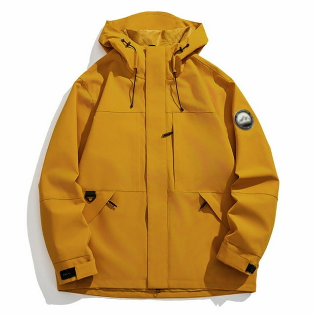 Vestes Décontractées pour Femmes - Coupe-Vent Léger à Capuche pour Randonnée et Usage Quotidien Mode Automne, Couleur : Jaune, Taille : S