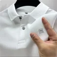thumbnail image 2 of Nueva camiseta de hombre transpirable de secado rápido, camisa POLO informal de negocios, nueva moda de verano, ropa de manga corta, color sólido, 2 of 5