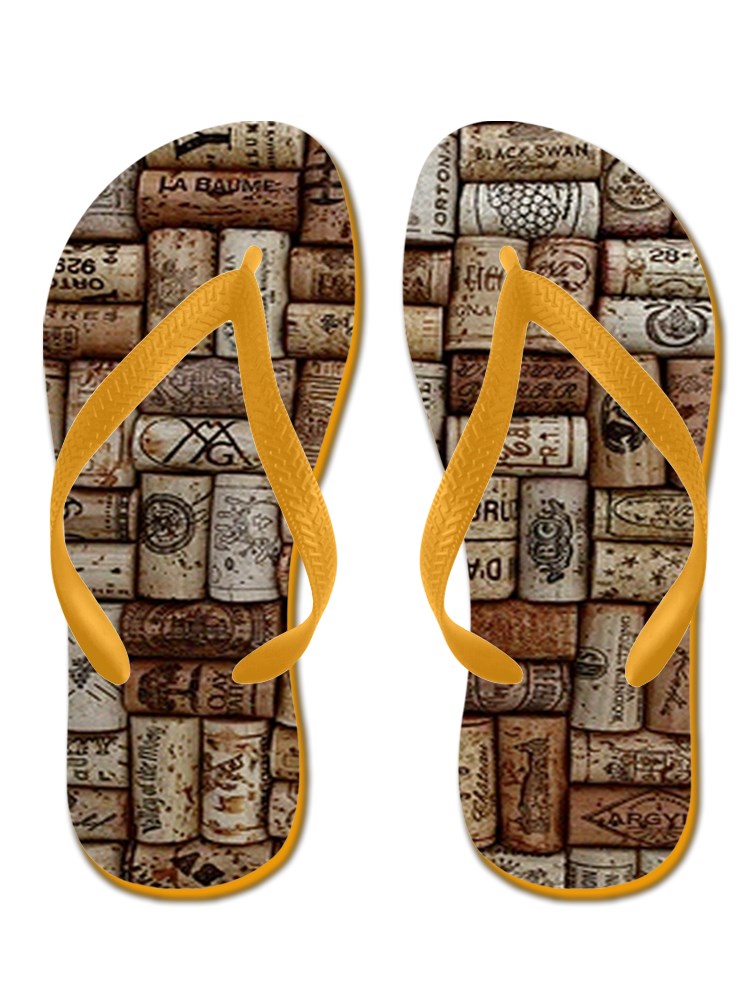 CafePress Corks Flip Flops, Funny Thong Sandals, Beach Sandals