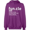 thumbnail image 2 of OXI Hoodie Sweatshirt - Funcle Noun, Basic Casual Hoodie for Men's and Women Fleece Hoodie Long Sleeve - Purple X-Large, 2 of 3