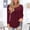 Wine, variant on Babysbule Women's Tops Women's Summer Fashion Long Sleeve O-Neck Solid Lace Splicing Tops