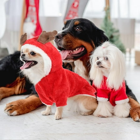 Tineasur Dog Elk Outfit Multi Coral Fleece Cute and Fashionable Design for Pets