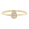 thumbnail image 4 of 14K Yellow Gold Tear Drop Diamond Ring, 4 of 5