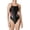 Black/Maroon, variant on Women's Edge Splice One-Piece Swimsuit (Black/Blue, 28)