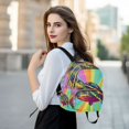 thumbnail image 6 of JIALIOU Mini Backpack Purse for Women Quilted Casual Daypack Small Travel Shoulder Bag, Colorful Turtle, 6 of 7