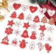 thumbnail image 2 of Campanas de copo de nieve de madera para decoración del hogar, 10 piezas, estrella de alce, adorno colgante para árbol de Navidad, accesorio artesanal, 2024, 2 of 4