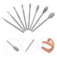 thumbnail image 4 of Phenofice 8Pcs Universal Rotary Tool Bits for Woodworking Hobbyists Silver Color, 4 of 8