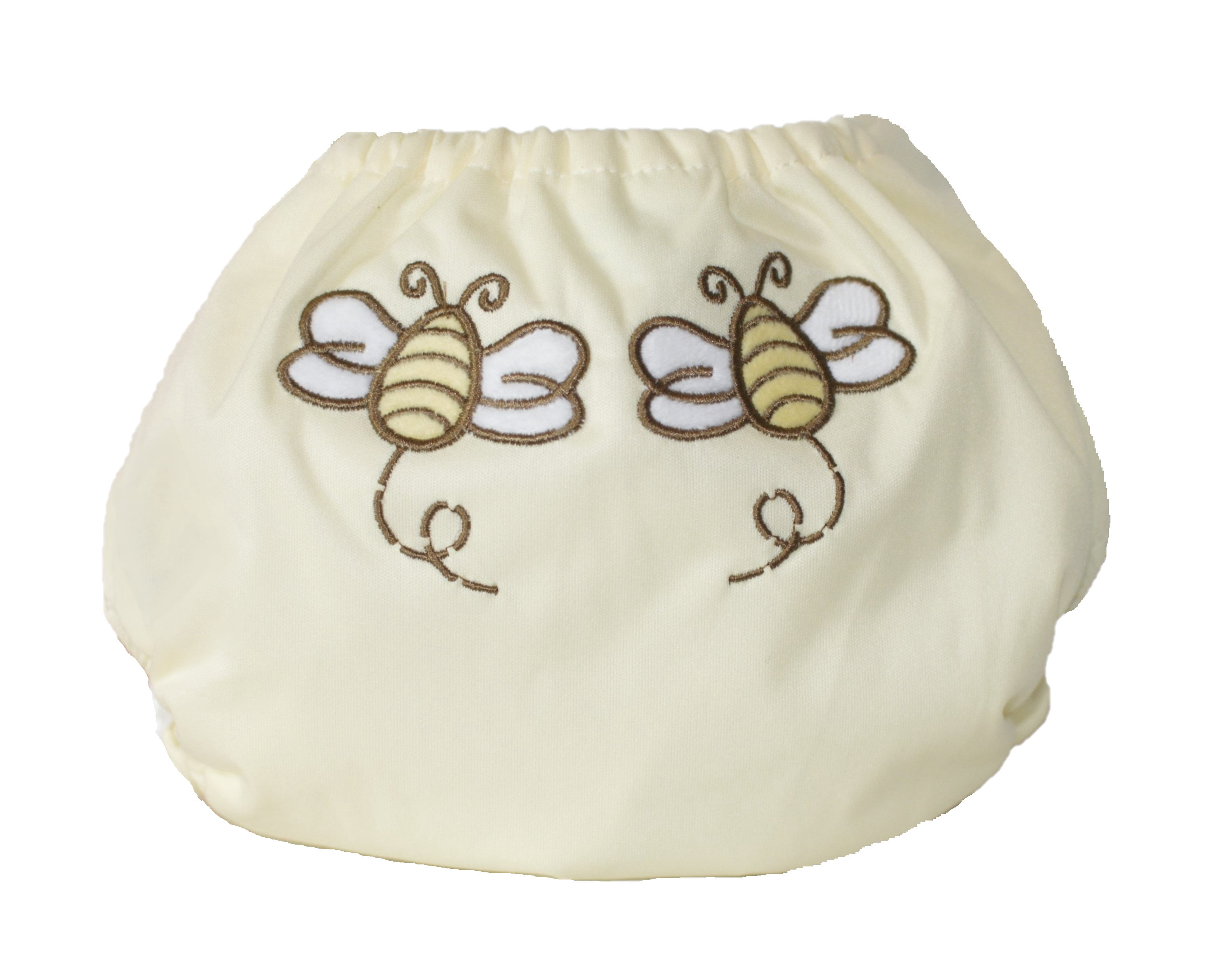 Kashmir Baby Charcoal Bamboo One Size Pocket Cloth Diapers 2 Pack Velcro Closure “Little Bee”