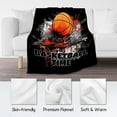thumbnail image 5 of Custom Football Blanket, Cozy Soft Throw Blankets for Kids, Cool Black Flannel Throw Gifts for Couch Sofa, 40x50 Inches, 5 of 5
