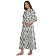 thumbnail image 2 of Moomaya Kimono Kaftan de Maternité en Coton pour Femmes Longue Robe Maxi Vêtements, 2 of 5