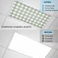 thumbnail image 4 of Sage Green Buffalo Plaid Fluorescent Light Covers, Farmhouse Green White Checkered Magnetic Light Covers for Ceiling Lights, Fluorescent Ceiling Shade for Classroom Bedroom Office 4x2Ft x 1PCS, 4 of 8