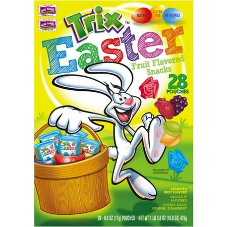Trix Easter Fruit Flavored Snacks, 0.6 Oz., 28 Count