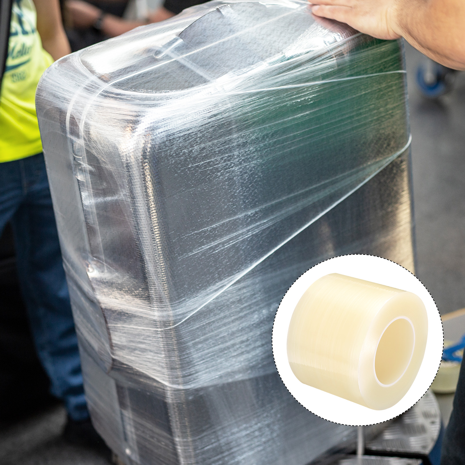 Unique Bargains PE Protective Film for Aluminum Doors and Surfaces Protection Clear 3.94" x 656Ft