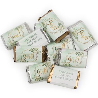 128 Pcs Pink Bridal Shower Candy Favors - Hershey Chocolate Assortment With Floral Wrappers, 1.58lbs 3 thumbnail image
