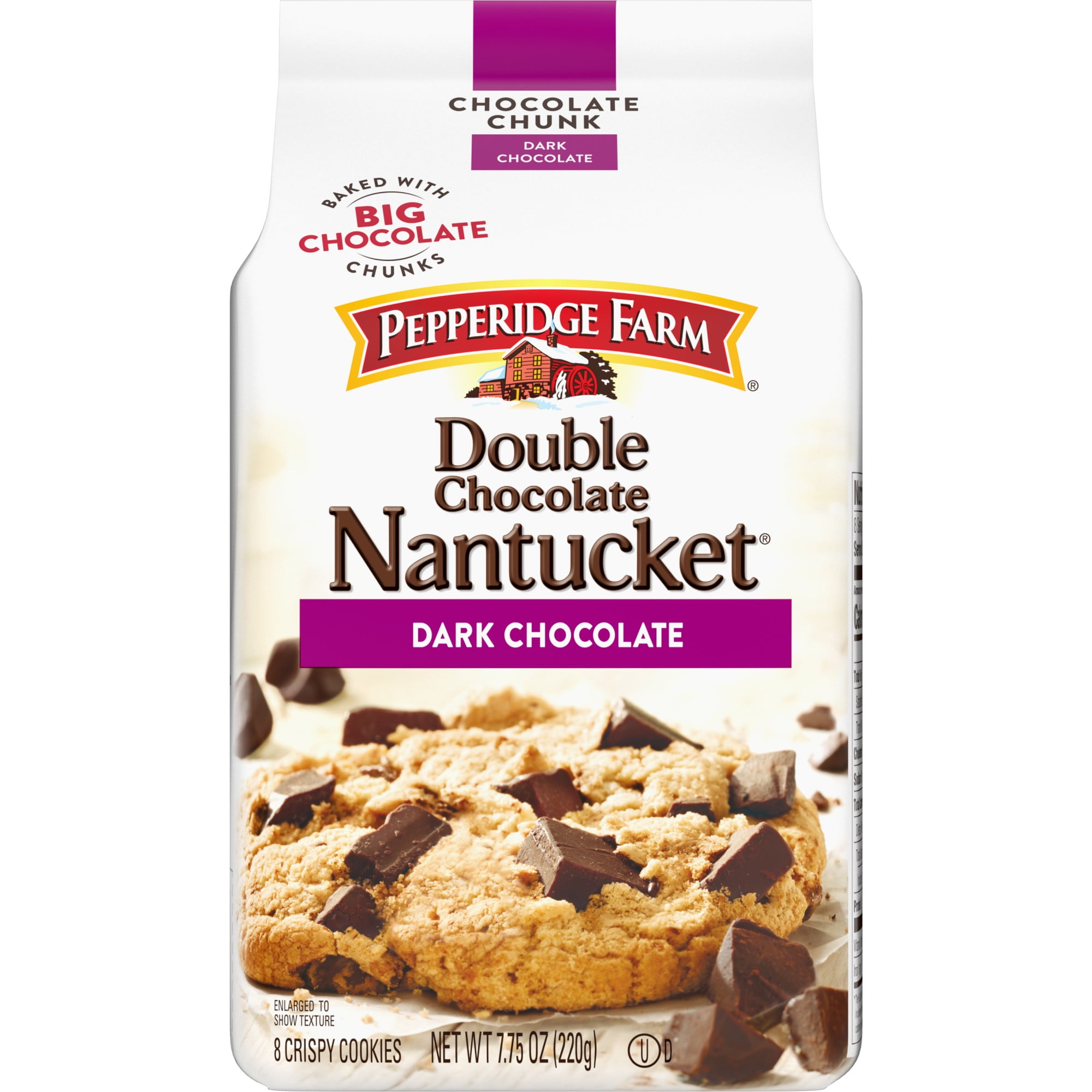 Pepperidge Farm Nantucket Crispy Double Dark Chocolate Chunk Cookies, 7.75 oz. Bag