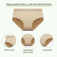 thumbnail image 5 of Women Bamboo Boyshort Panties Comfort Soft Breathable Low Rise Briefs 4 Pack (Skin, Small), 5 of 5