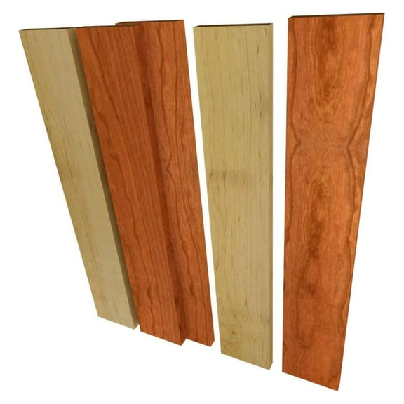 (6) Maple/Cherry Boards 3/4" X 4" X 24" (3 Maple, 3 Cherry)