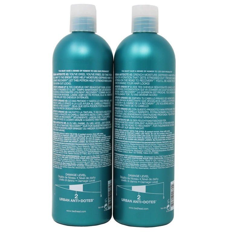TIGI Bed Head Urban Anti+Dotes Damage Level 2 Recovery Moisturizing Daily  Shampoo & Conditioner - 2 Piece, Full Size Set 