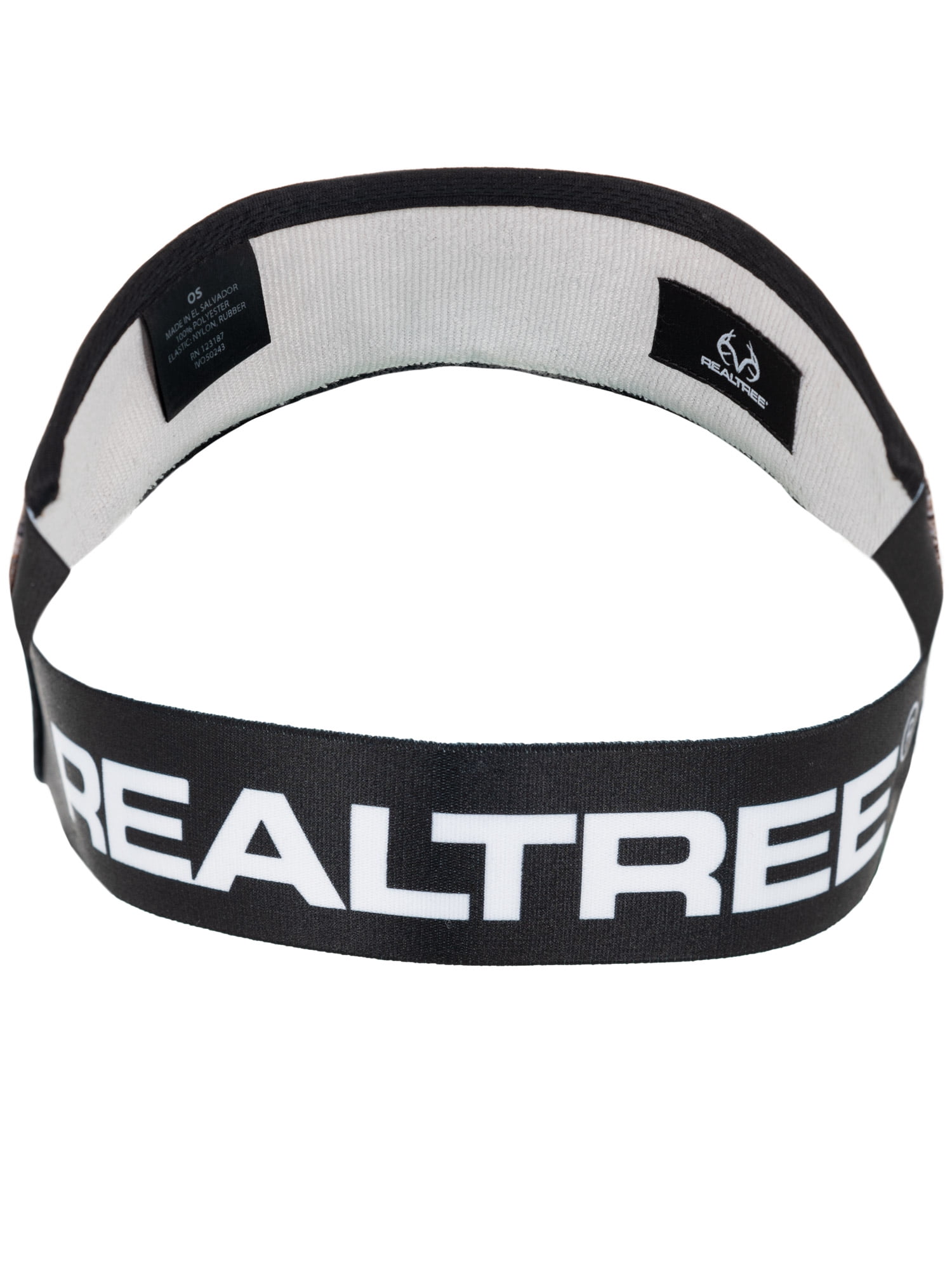 Realtree Men's Performance Hunting/Fishing Visor with Elastic Band Back, One Size Fits Most
