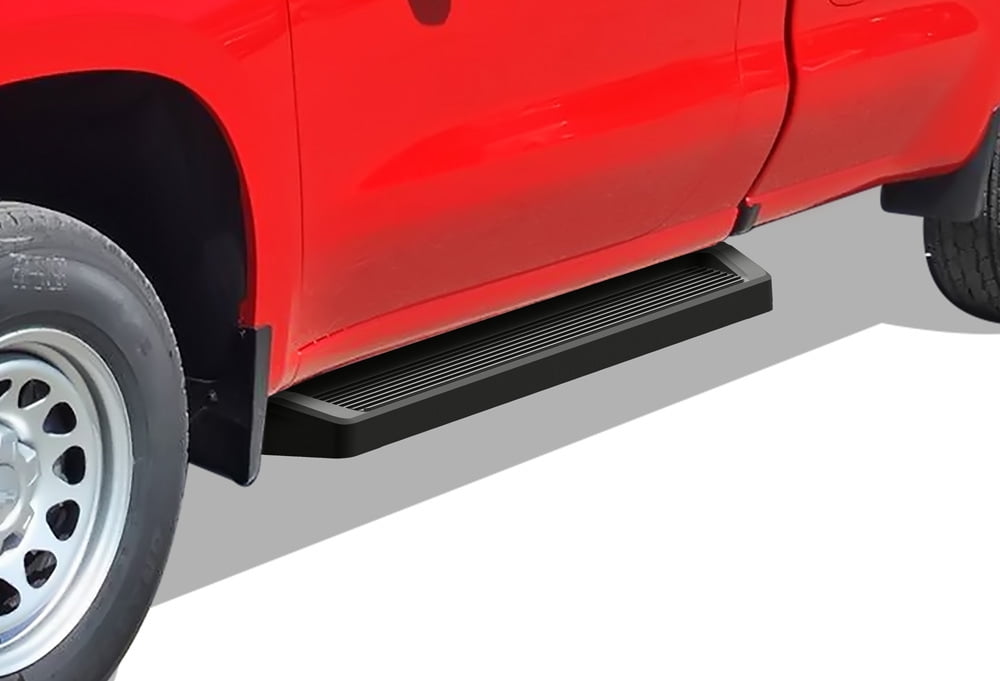 APS iBoard Black Running Boards Compatible with Chevy Silverado GMC