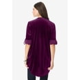 thumbnail image 4 of Roaman's Women's Plus Size Pintuck Velour Tunic, 4 of 5