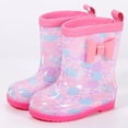 thumbnail image 1 of Botas de lluvia para niños, zapatos de agua antideslizantes de mano con boca elástica, diseño de dibujos animados, zapatos de lluvia para bebés Unisex, nuevo modelo transfronterizo, 1 of 5