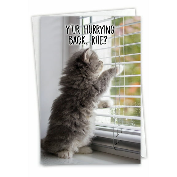 1 Miss You Card with Envelope - Miss U Kitties C3365HMYG