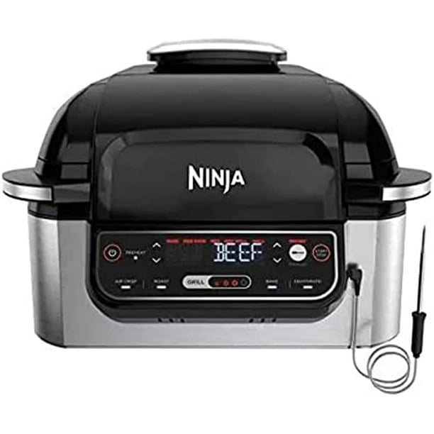 Ninja Grille Intérieure Foodi 5-en-1 avec Sonde Intelligente Intégrée, Friteuse à Air Chaud de 3,9 L (4 qt)
