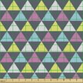 thumbnail image 2 of Geometric Fabric by the Yard, Repetitive Colorful Triangles Symmetrical Design Modern Art, Upholstery Fabric for Dining Chairs Home Decor Accents, Purple Grey and Multicolor by Ambesonne, 2 of 5