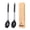 Black, variant on Pack of 2 Large Silicone Cooking Spoons,Non Stick Solid Basting Spoon,Heat-Resistant Kitchen Utensils for Mixing,Serving,Draining,Stirring (RED)