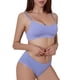 thumbnail image 2 of Conjunto de lencería sin costuras de 2 piezas con cuello en U para mujer: sujetador halter de cintura alta y braguitas, nailon/spandex, ropa de dormir/noche sexy, 2 of 5
