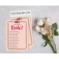 thumbnail image 4 of Inkdotpot 50-PackFloralHow Well Do You Know The Bride Bridal Shower Bachelorette PartyGameWho Know The Bride Best ActivityCards, 4 of 7