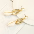 thumbnail image 4 of Summer Bohemia Seashell Pearl Stud Earrings for Beach Ocean Accessories Earrings# end start# s# by coastal these Bohemian seashell pearl stud earrings a breezy fashionable to everyday and alike#e s#, 4 of 5