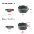 thumbnail image 3 of 2 Pack, Silicone Air Fryer Liners, Reusable Basket Mat & Baking Tray, Oven Safe Silicone Pot for Air Fryers & Accessories ( 6.2 in & 7.5 in ), 3 of 11