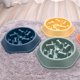 thumbnail image 4 of Comedero lento para perros con base antideslizante que favorece una alimentación sana y una digestión lenta (azul grande, laberinto)., 4 of 5