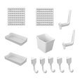 thumbnail image 1 of Organizer of Combined Wall of Holes & Slabs Wall-Mounted Storage Kit Kitchen Organizer Wall-Mounted Storage Kit, 1 of 5
