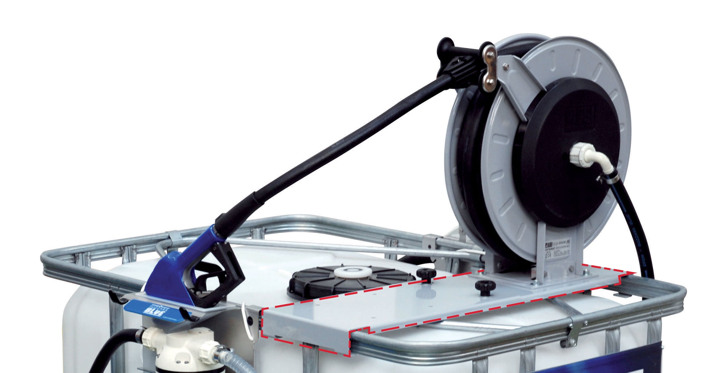 Piusi Spring Return Hose Reel,3/4 in BSP F00750340